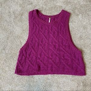 Free People fuschia sweater vest, medium